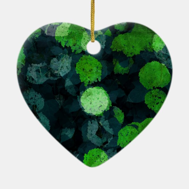 Cool, unique art of floral / flower pattern ceramic ornament (Back)