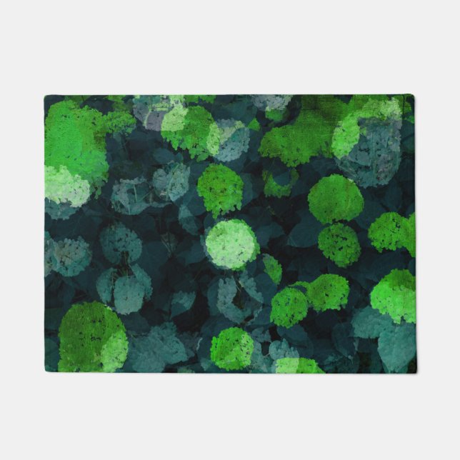 Cool, unique art of floral / flower pattern doormat (Front)