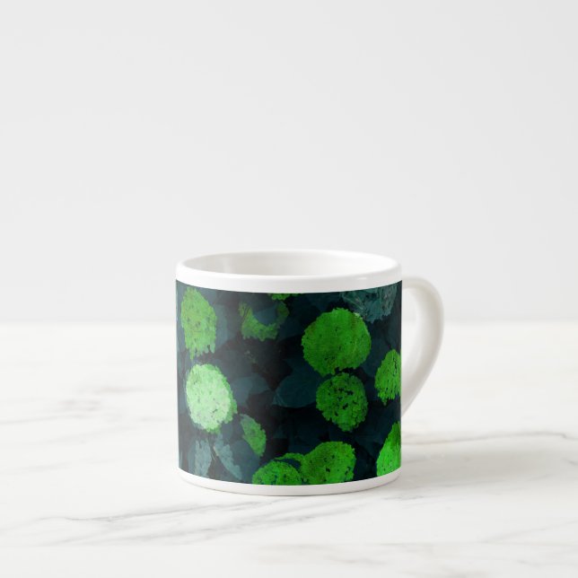 Cool, unique art of floral / flower pattern espresso cup (Front Right)