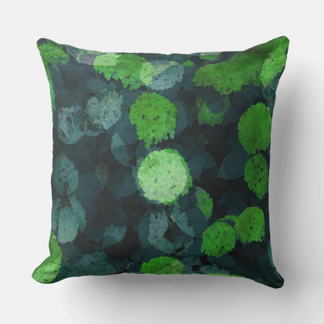 Cool, unique art of floral / flower pattern outdoor pillow (Front)