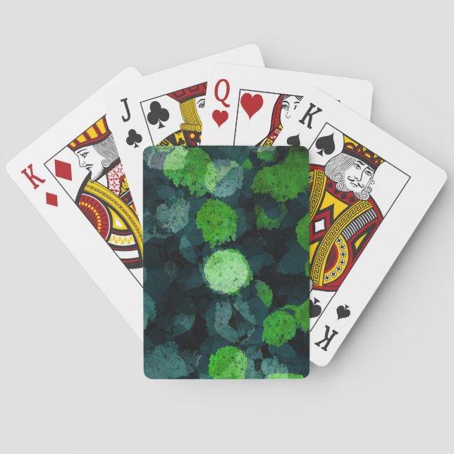 Cool, unique art of floral / flower pattern poker cards (Back)