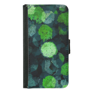 Cool, unique art of floral / flower pattern samsung galaxy s5 wallet case