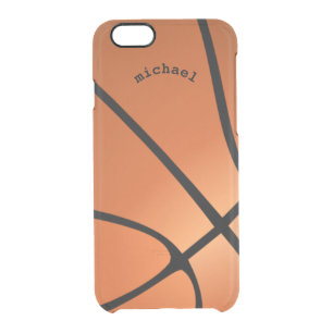 Cool Unique Artsy Basketball Personalized Clear iPhone 6/6S Case
