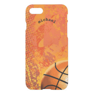 Cool Unique Artsy Orange Basketball Personalized iPhone SE/8/7 Case