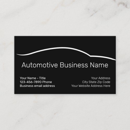 Cool Unique Automotive Business Cartds Business Card