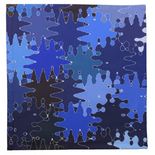 COOL Unique Blue Abstract Shapes Cloth Napkin