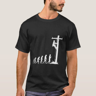 Cool Unique Evolution Of Lineman Electrician Gift T-Shirt
