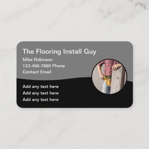 Cool Unique Flooring Installation Business Card