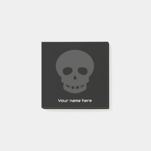 Cool Unique Goth Skull Gray Black Post-it Notes