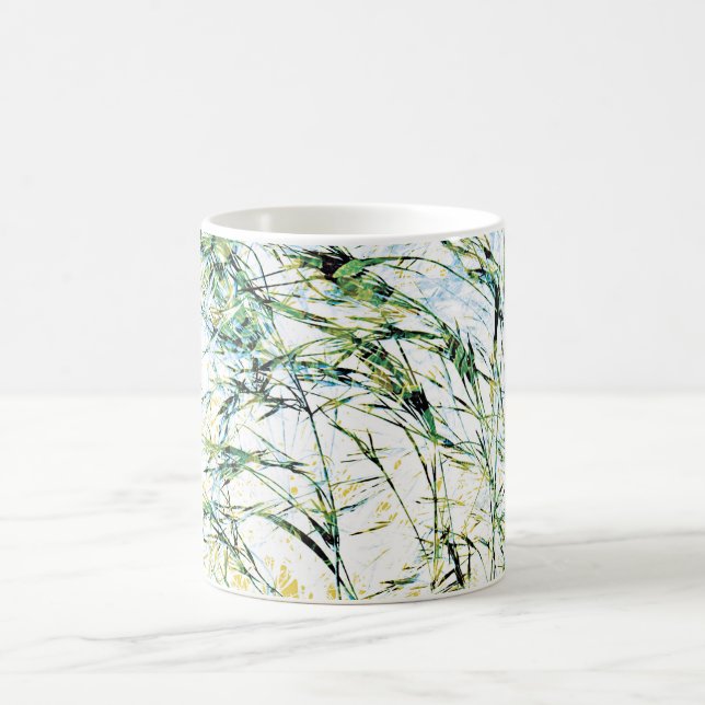 Cool, unique modern flowers floral design art coffee mug (Center)