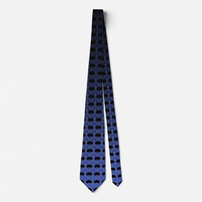 Cool Unique Overlapping Translucent Blue Airplanes Neck Tie (Front)