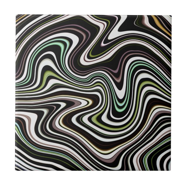 Cool Unique Pattern Ceramic Tile (Front)