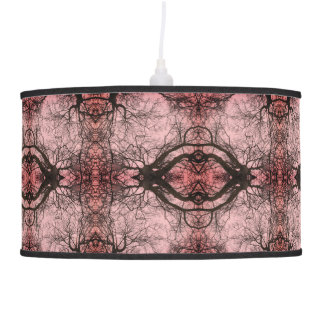 Cool Unique Pink and Black Abstract Pattern Lamp