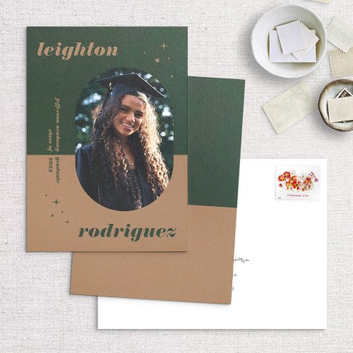 Cool Unique Rounded Photo Graduation Announcement