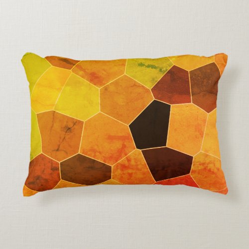 Cool Unique Rustic Fall Color Abstract Pattern Accent Pillow
