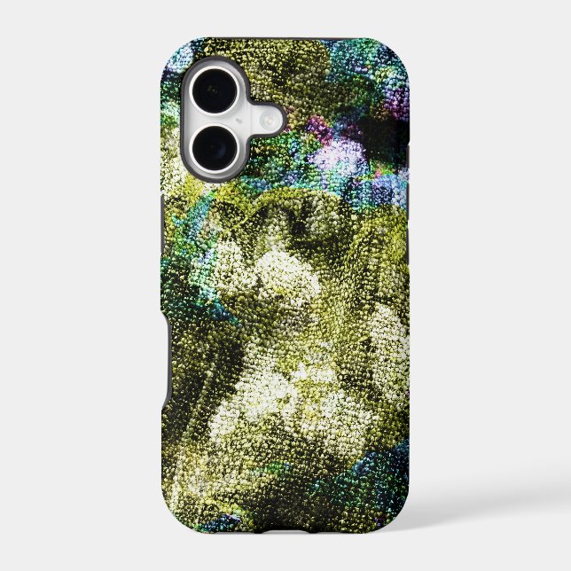 Cool, unique, trendy digital art of flower pattern iphone case (Back)