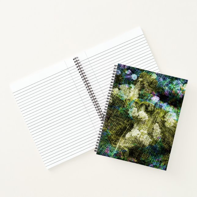 Cool, unique, trendy digital art of flower pattern notebook (Inside)
