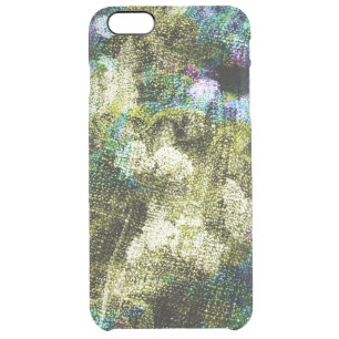 Cool, unique, trendy digital art of flower pattern clear iPhone 6 plus case
