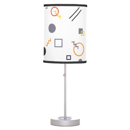 Cool unique trendy urban abstract illustration table lamp
