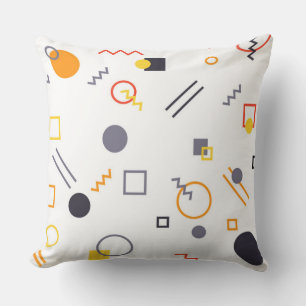 Cool, unique, trendy, urban abstract illustration throw pillow