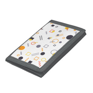 Cool, unique, trendy, urban abstract illustration tri-fold wallet
