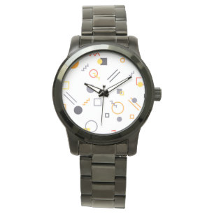 Cool, unique, trendy, urban abstract illustration watch