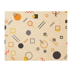 Cool, unique, trendy, urban abstract illustration wood wall art
