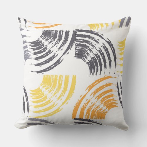 Cool unique trendy urban colorful brush strokes throw pillow
