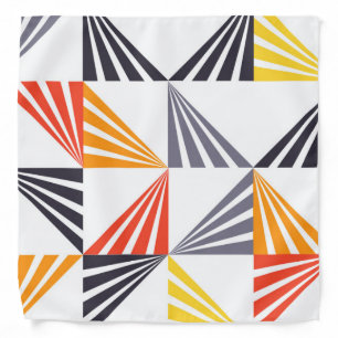 Cool, unique, trendy, urban, colorful triangles bandana