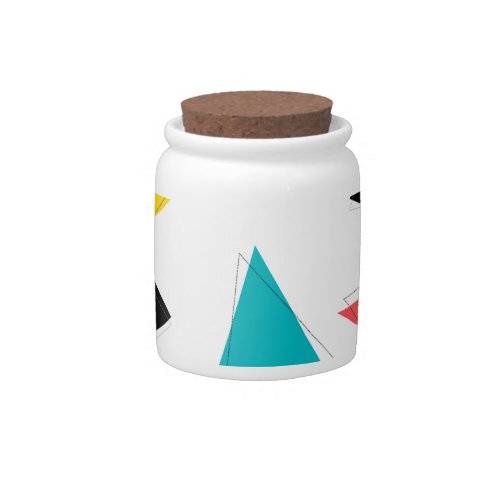 Cool unique trendy urban colorful triangles candy jar