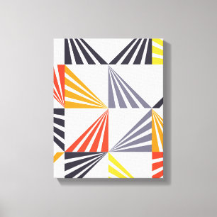 Cool, unique, trendy, urban, colorful triangles canvas print