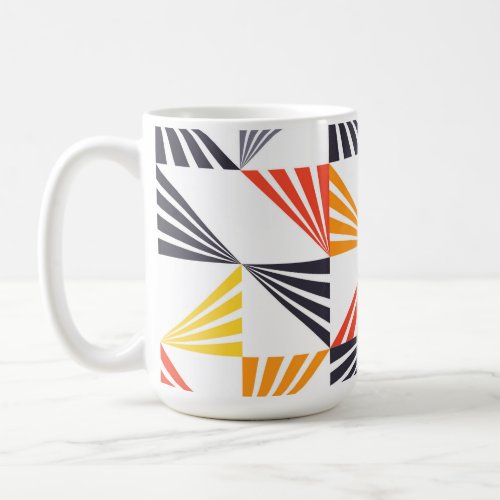 Cool unique trendy urban colorful triangles coffee mug