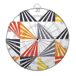 Cool, unique, trendy, urban, colorful triangles dart board
