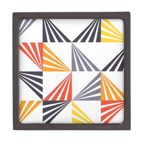 Cool unique trendy urban colorful triangles gift box