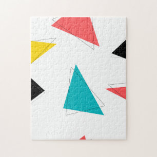 Cool, unique, trendy, urban colorful triangles jigsaw puzzle