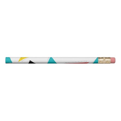 Cool unique trendy urban colorful triangles pencil