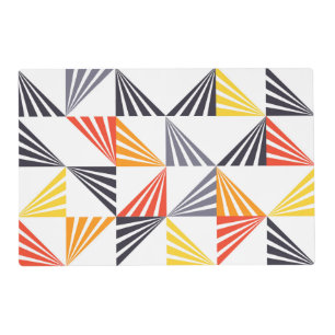 Cool, unique, trendy, urban, colorful triangles placemat