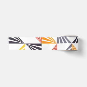 Cool, unique, trendy, urban, colorful triangles satin ribbon