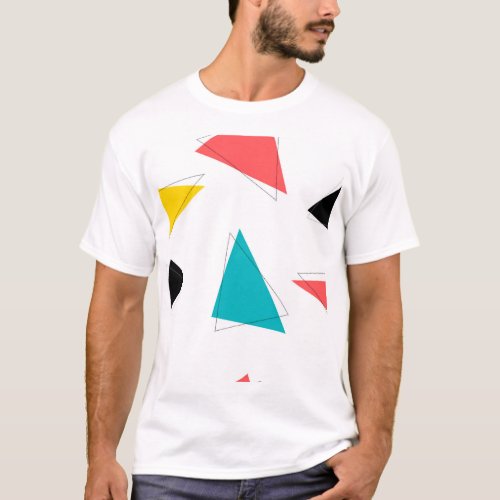 Cool unique trendy urban colorful triangles T_Shirt