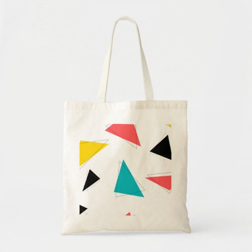 Cool unique trendy urban colorful triangles tote bag