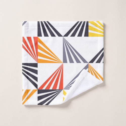 Cool unique trendy urban colorful triangles wash cloth