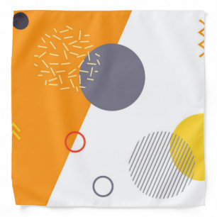 Cool, unique, trendy, urban geometric illustration bandana