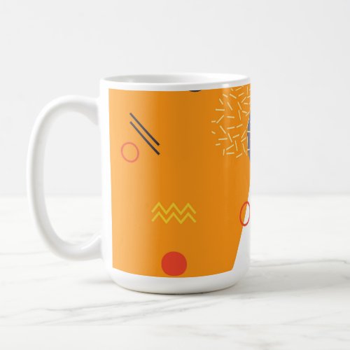 Cool unique trendy urban geometric illustration coffee mug