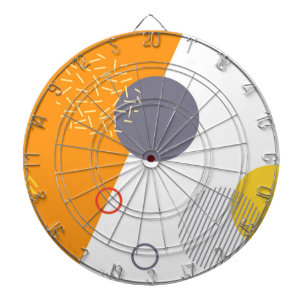 Cool, unique, trendy, urban geometric illustration dart board