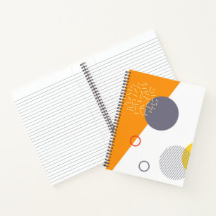 Cool, unique, trendy, urban geometric illustration notebook