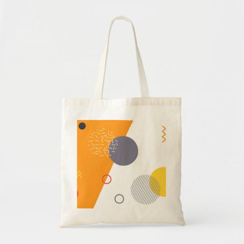 Cool unique trendy urban geometric illustration tote bag