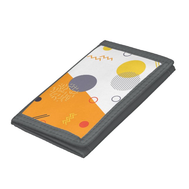 Cool, unique, trendy, urban geometric illustration trifold wallet (Bottom)