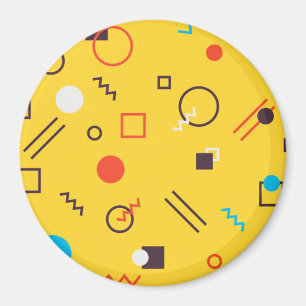 Cool, unique, trendy, urban geometric Memphis Magnet