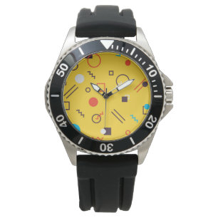 Cool, unique, trendy, urban geometric Memphis Watch