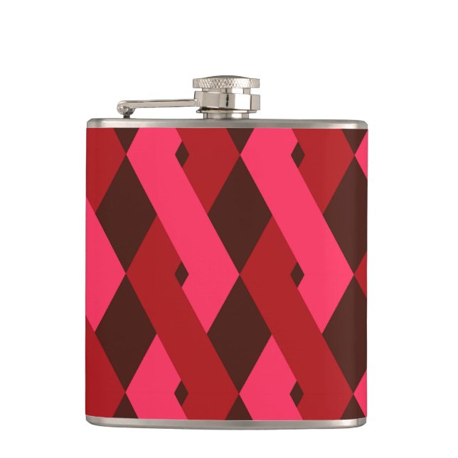 Cool, unique, trendy, urban geometric shapes flask (Front)